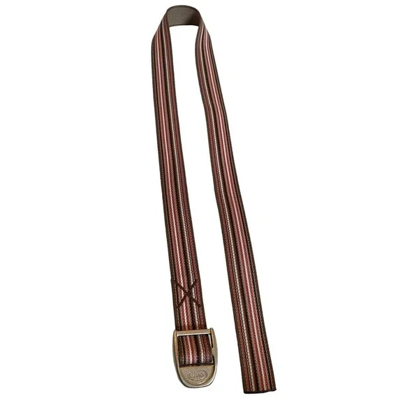 Chaco Unisex Canvas Nylon Webbing Belt Sz L Adjustable Brown Multi Stripe - Picture 3 of 7